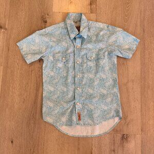 Rafter C Cowboy Collection Paisley Short Sleeve Pearl Snap Western Shirt